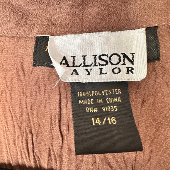 Allison Taylor Y2K 2000's Set of 2 Going Out Ruffle Tops Leopard Print Brown XL - Picture 13 of 15